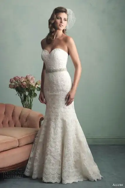 allure-bridals-fall-2014-strapless-mermaid-wedding-dress-style-9157