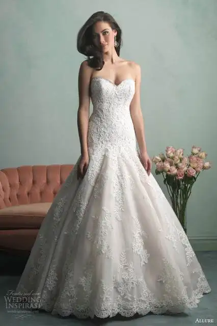 allure-bridals-fall-2014-strapless-wedding-dress-style-9159